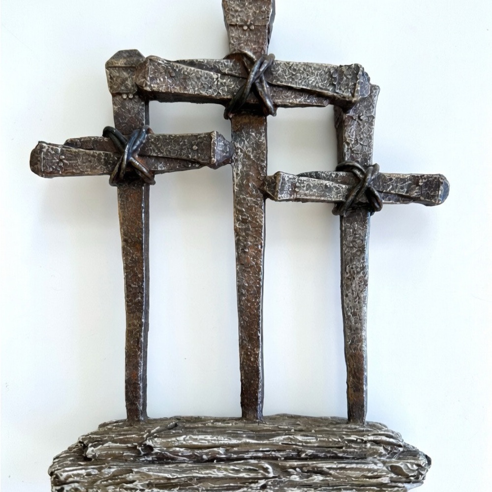 Rustic Cross Sculpture